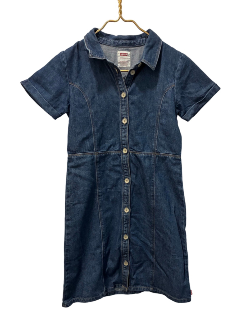 Girls Levi's Denim Button-Front Casual Dress Blue Size L new